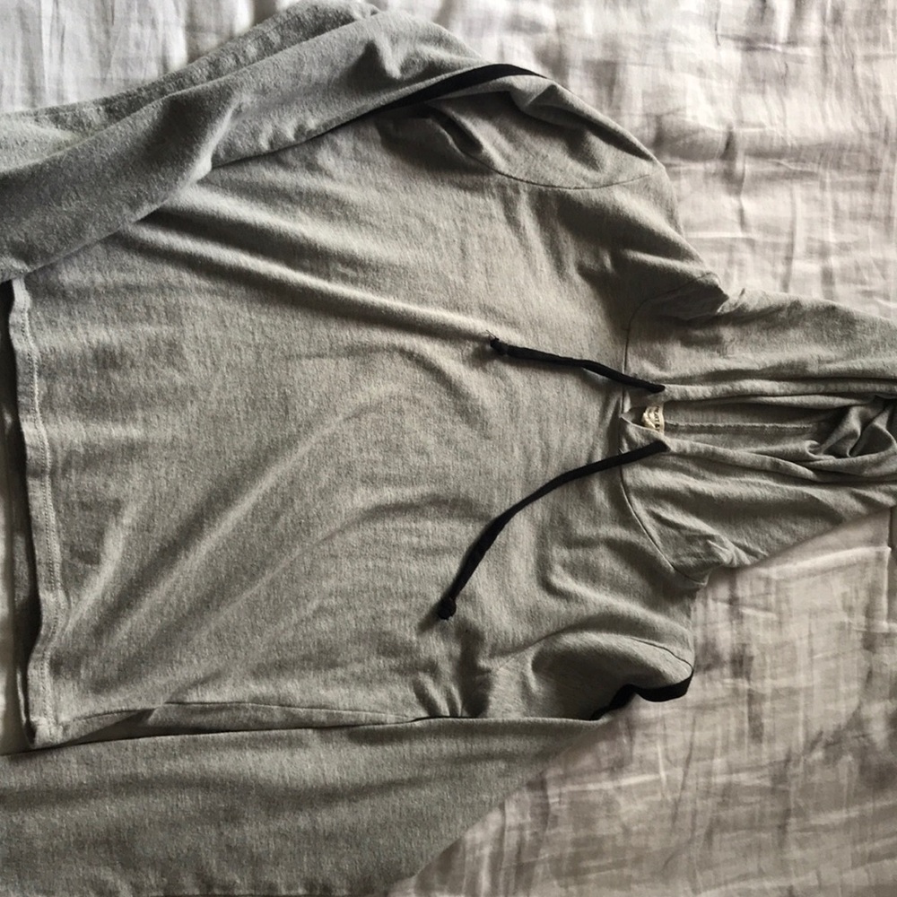 Gray cropped long sleeve